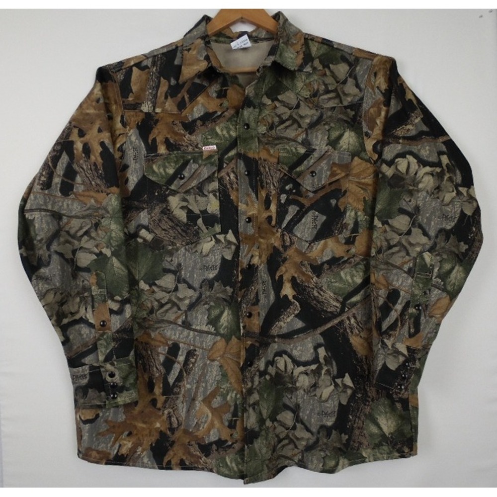 RASCO Camouflage Button Down Long Sleeve Work Shirt Menswear Hunting Outdoors